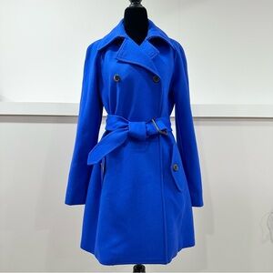 J. Crew Wool Peacoat Jacket Coat Cobalt Blue Size 4